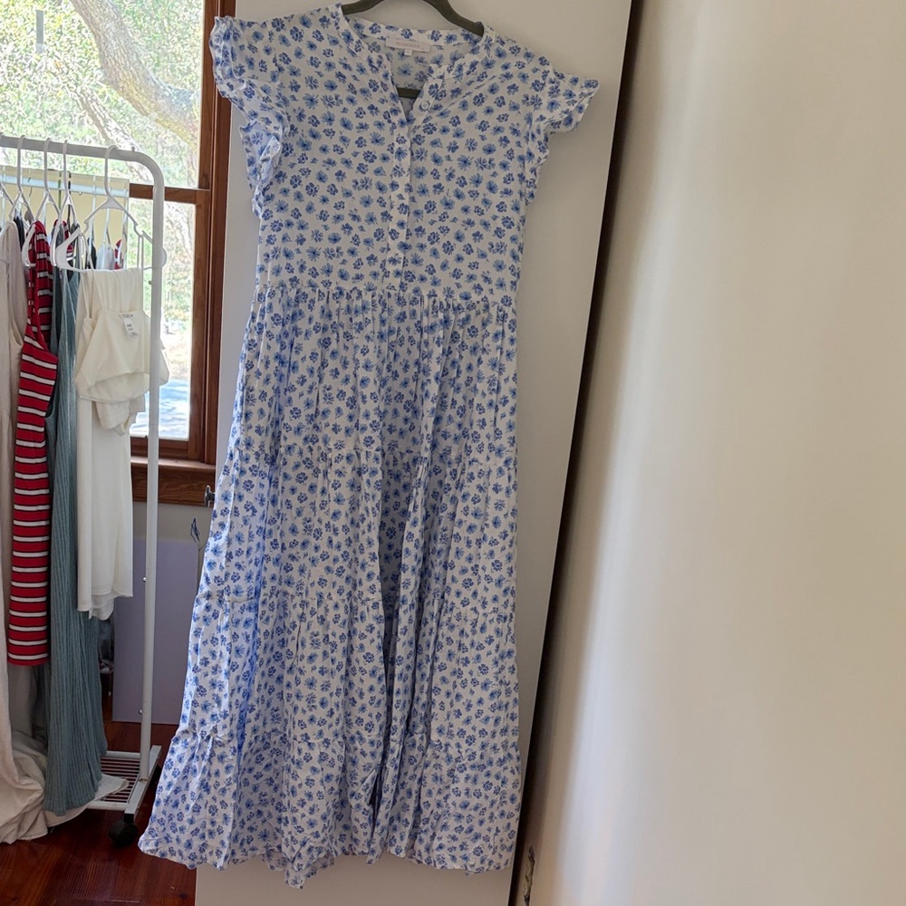 Olivaceous floral maxi